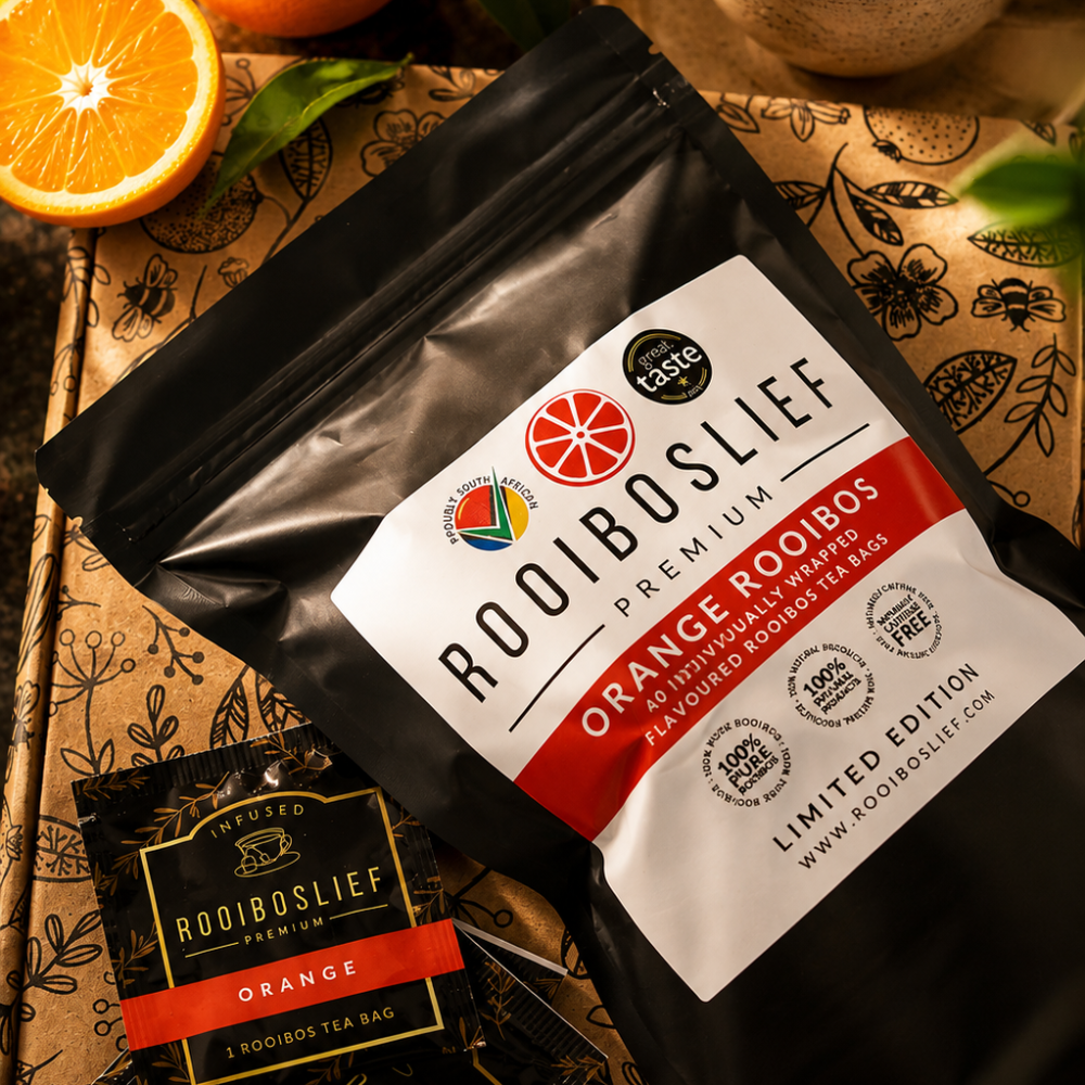 Rooiboslief Limited Edition Premium Orange Rooibos – 40 Tagged Tea Bags